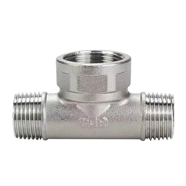 DN15-DN100 BSP u'amea u'amea Medium-Lapo paipa Tee DN15-DN100 BSP u'amea u'amea Medium-Lapo paipa Tee