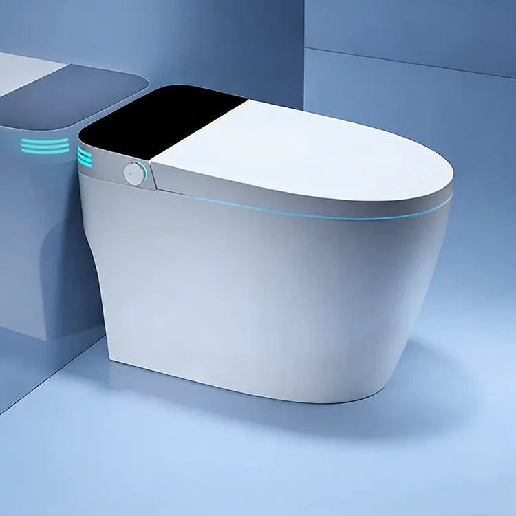 Ta'ita'i Fa'amatalaga Fa'atekinolosi Tapuni otometi Flip-Top Foam Talita Siphon Smart Toilet
